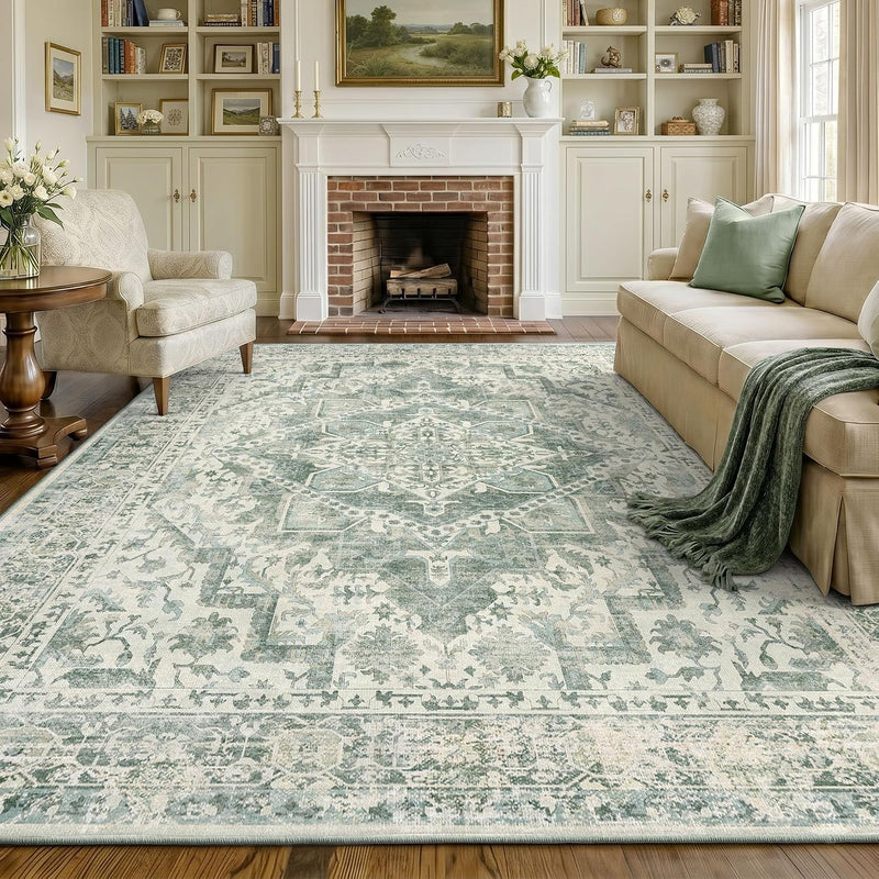 Vintage Washable Rugs Living Room Non Slip