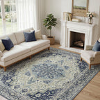 Vintage Washable Rugs Living Room Non Slip