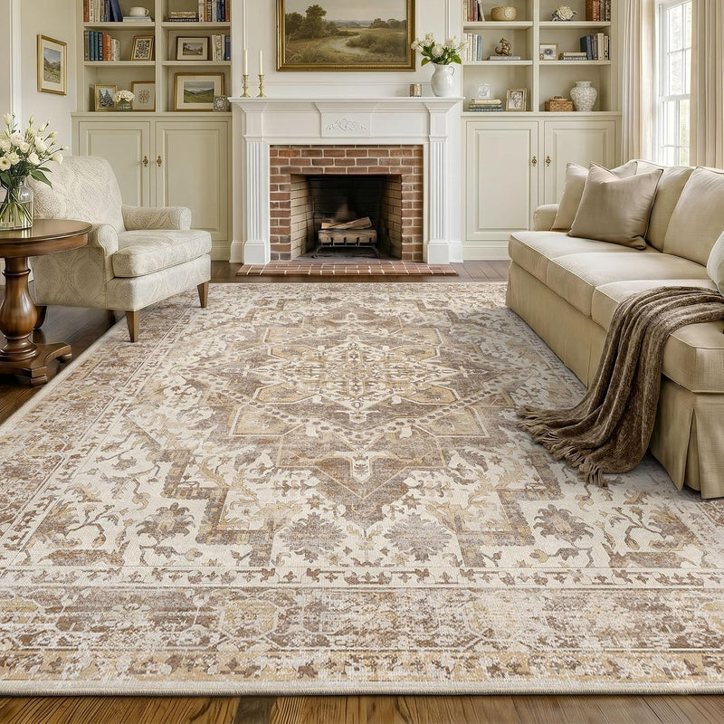 Vintage Washable Rugs Living Room Non Slip