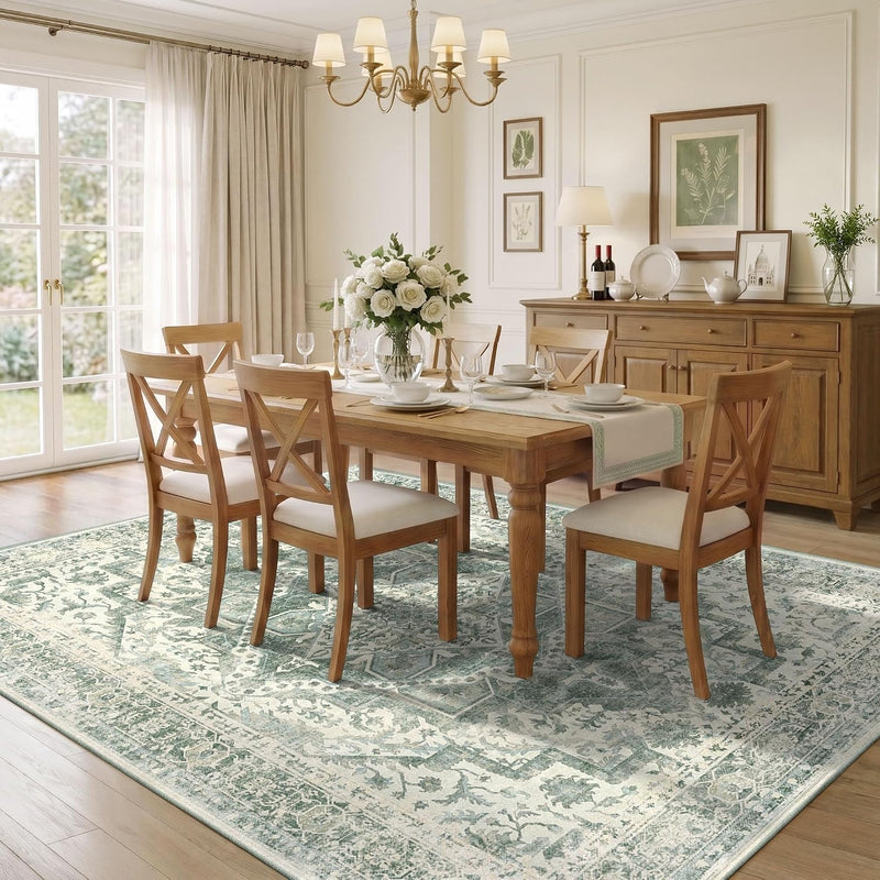 Vintage Washable Rugs Living Room Non Slip