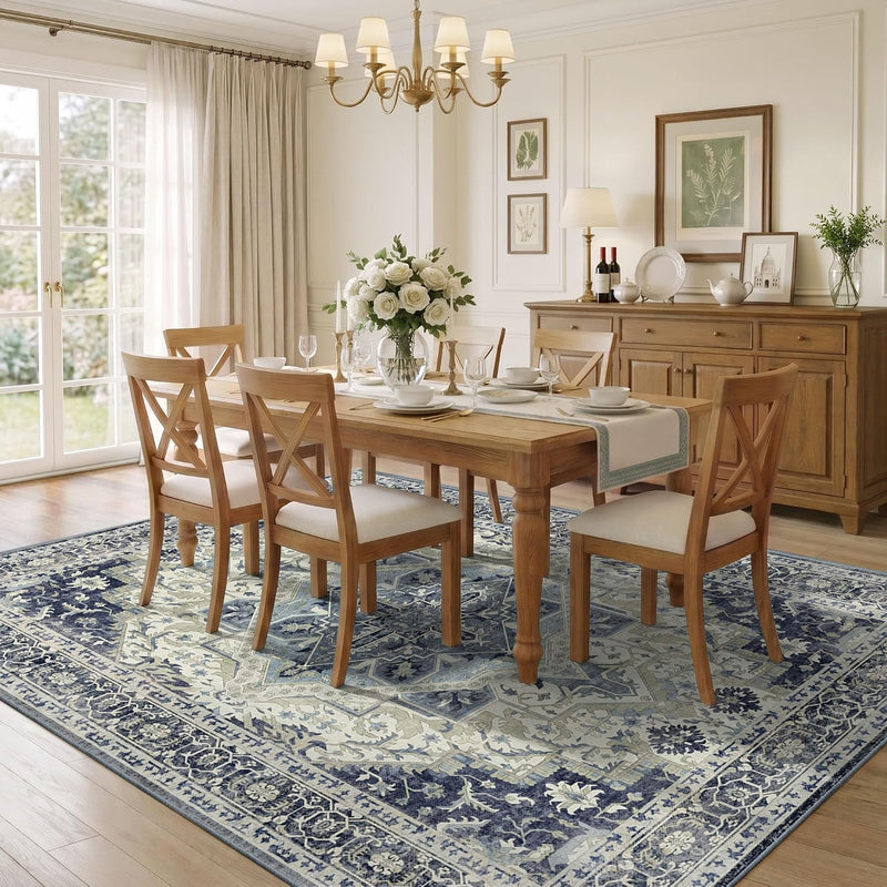 Vintage Washable Rugs Living Room Non Slip