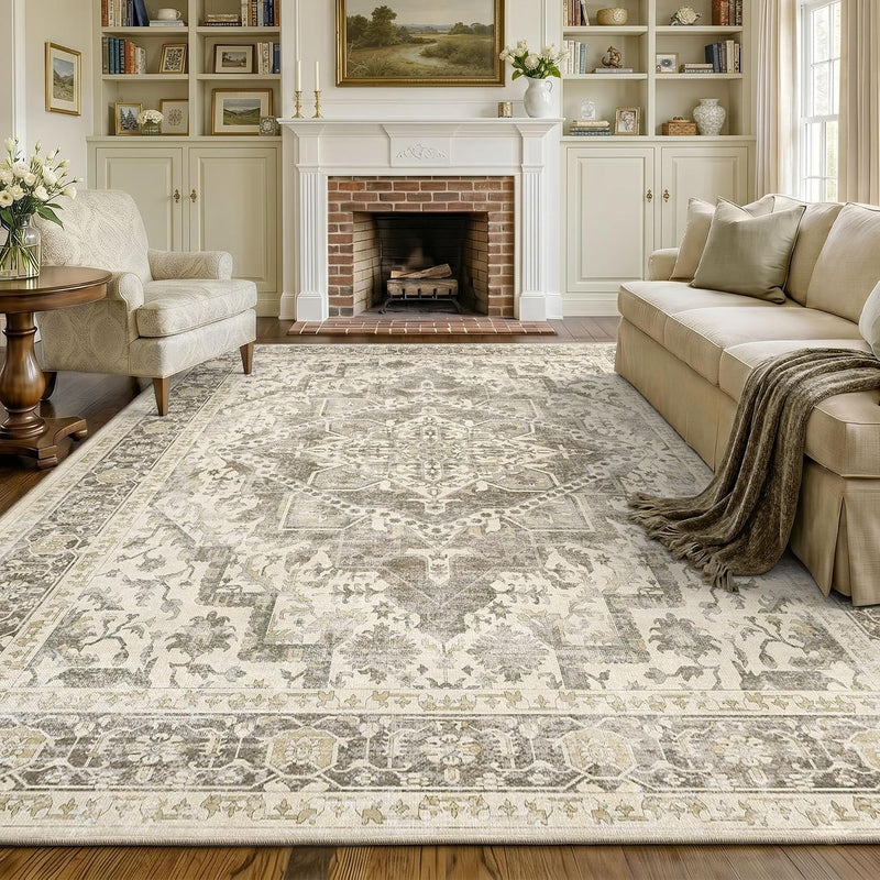 Vintage Washable Rugs Living Room Non Slip