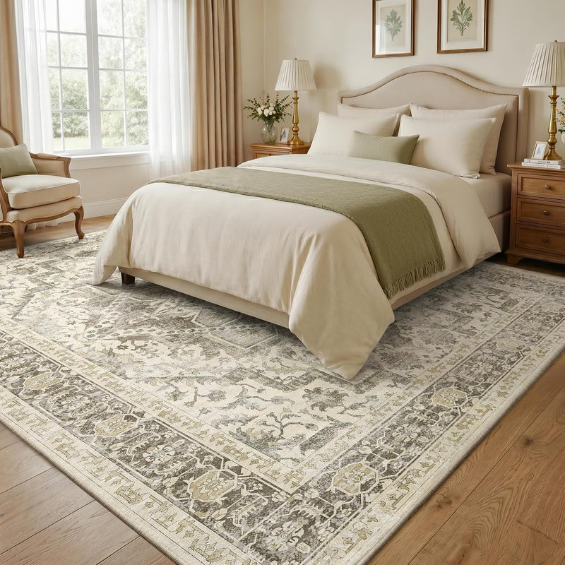 Vintage Washable Rugs Living Room Non Slip