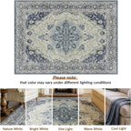 Vintage Washable Rugs Living Room Non Slip