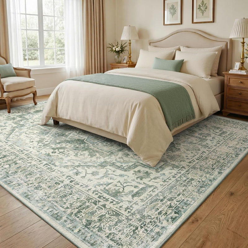 Vintage Washable Rugs Living Room Non Slip