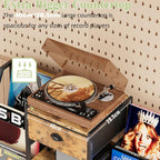 Vinyl Record Player Stand with 3-Tier Storage Turntable