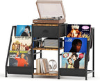 Vinyl Record Player Stand with 3-Tier Storage Turntable