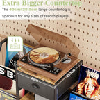 Vinyl Record Player Stand with 3-Tier Storage Turntable