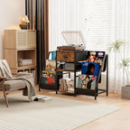 Vinyl Record Player Stand with 3-Tier Storage Turntable