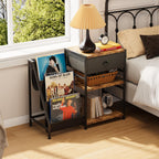 Vinyl Record Player Stand with 3-Tier Storage Turntable