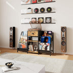 Vinyl Record Player Stand with 3-Tier Storage Turntable