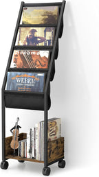 Vinyl Record Player Stand with Storage Holds Up