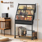 Vinyl Record Player Stand with Storage Holds Up