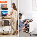 Vinyl Record Storage Holder Cd Rack Holds 200