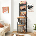 Vinyl Record Storage with Player Stand Tall Turntable