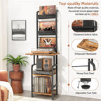 Vinyl Record Storage with Player Stand Tall Turntable