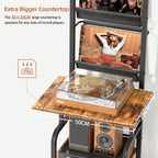 Vinyl Record Storage with Player Stand Tall Turntable