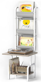Vinyl Record Storage with Player Stand Turntable