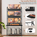Vinyl Record Storage with Player Stand Turntable