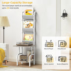 Vinyl Record Storage with Player Stand Turntable