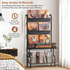 Vinyl Record Storage with Player Stand Turntable