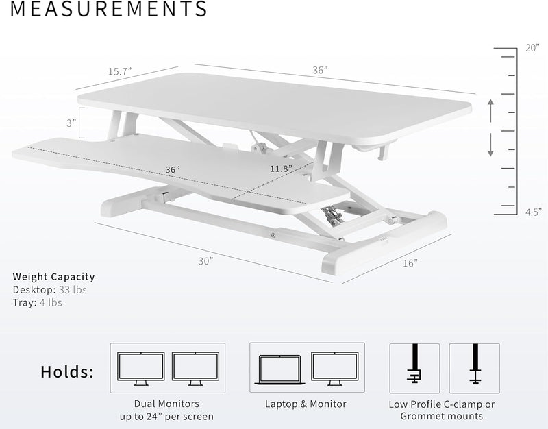 Desk Converter K Series Height Adjustable