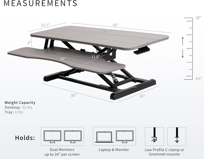 Desk Converter K Series Height Adjustable