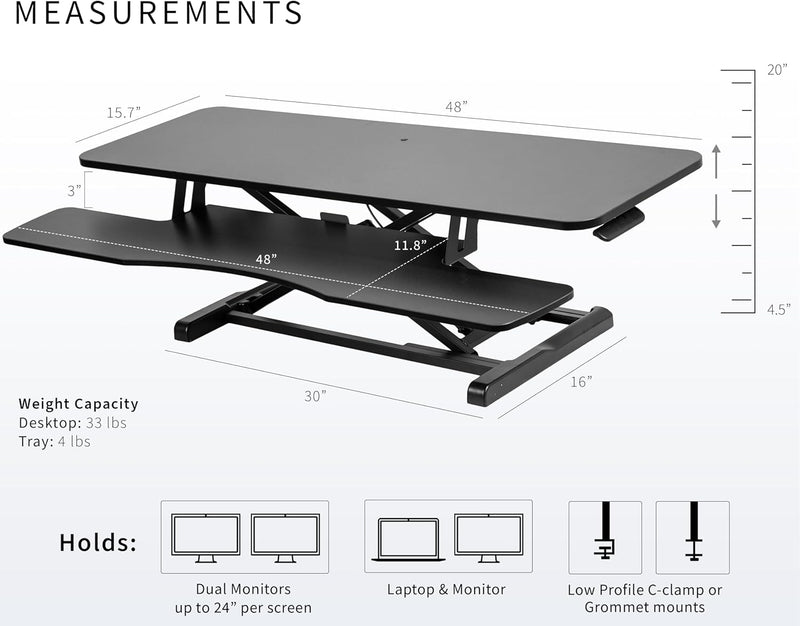 Desk Converter K Series Height Adjustable