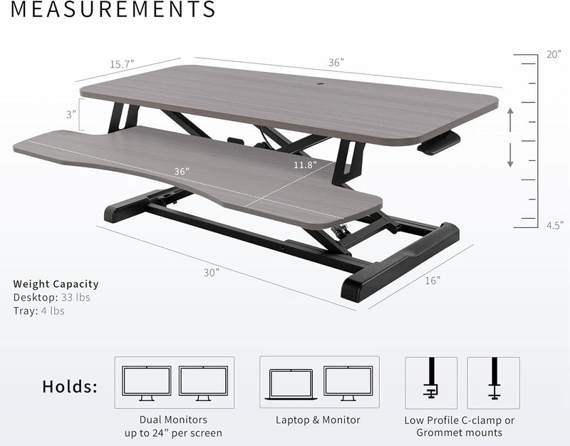 Desk Converter K Series Height Adjustable