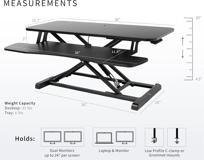 Desk Converter K Series Height Adjustable
