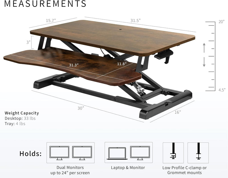 Desk Converter K Series Height Adjustable