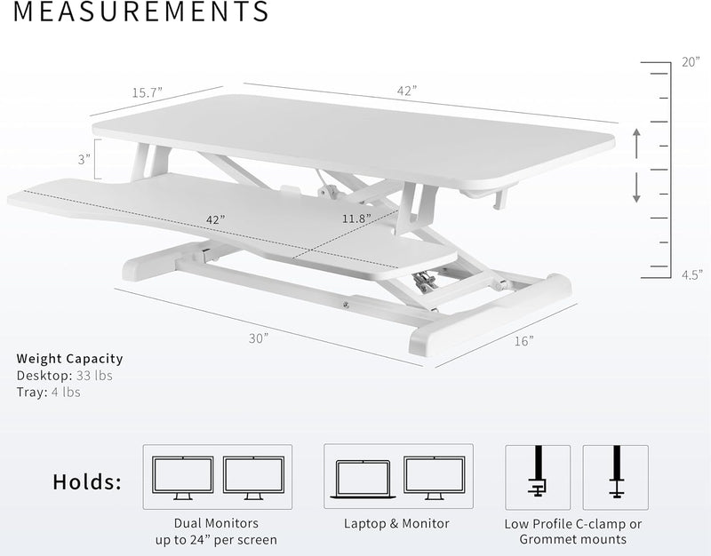 Desk Converter K Series Height Adjustable