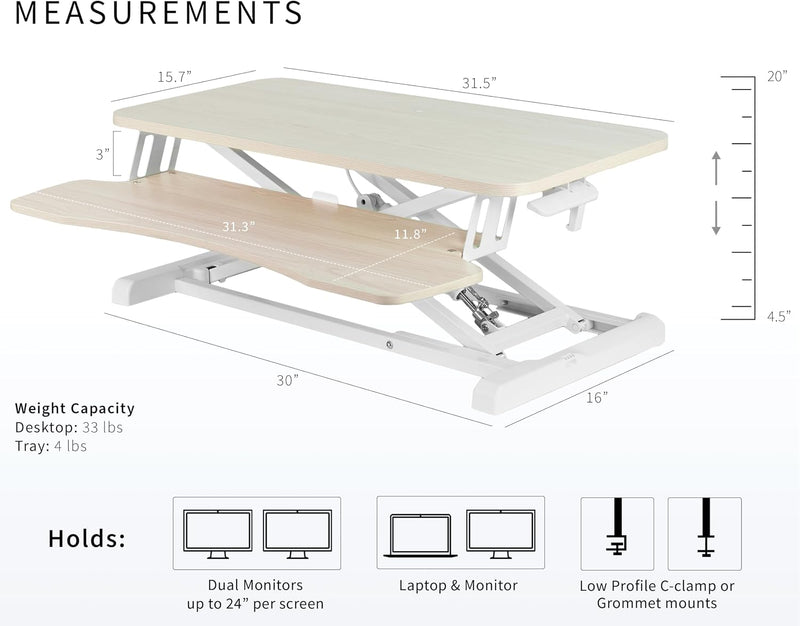 Desk Converter K Series Height Adjustable