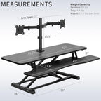 Vivo Height Adjustable Standing Desk Converter