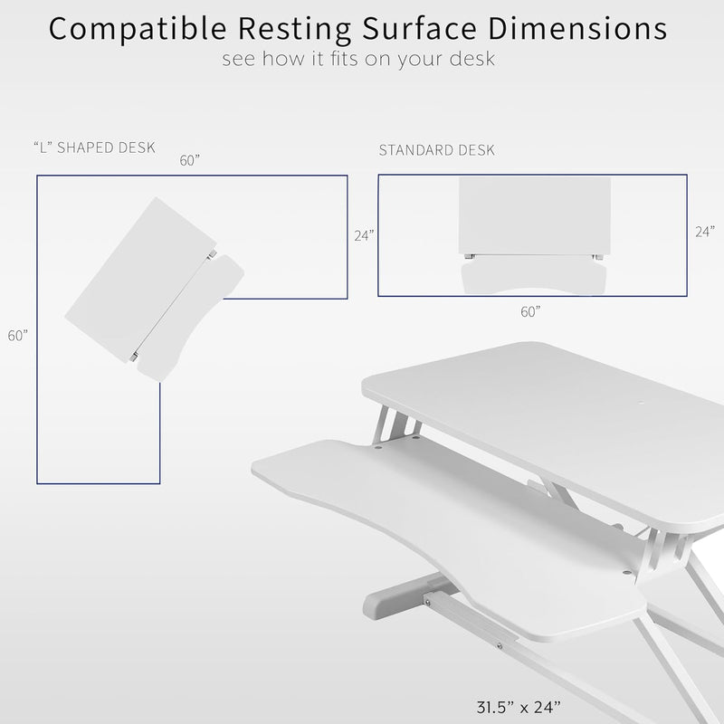 Standing Desk Converter Height Adjustable Riser