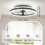 Volisun Ceiling Fans with Lights and Remote 40CM