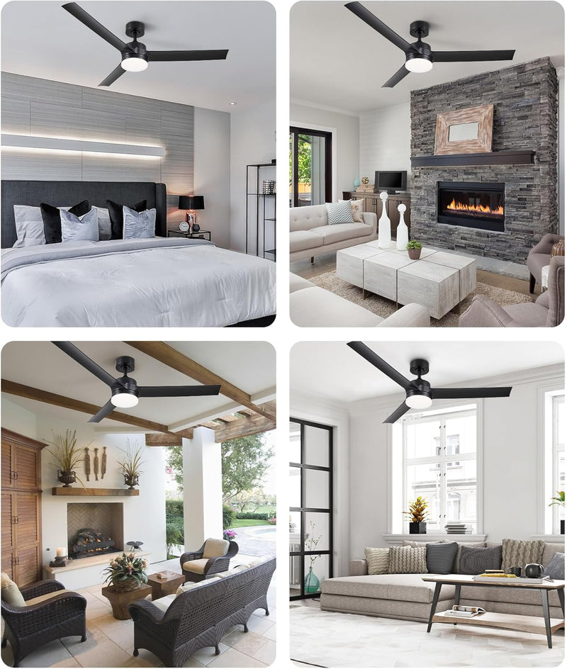 52 Inch Ceiling Fan with Light Remote Control