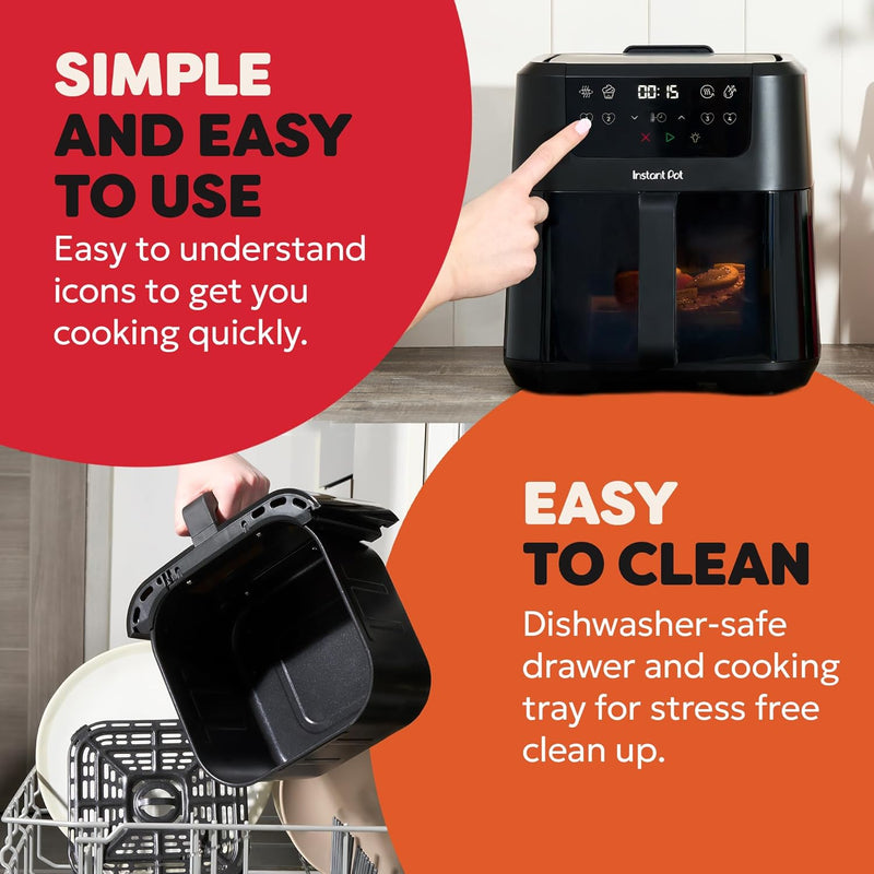Vortex 8L Dual Air Fryer Family Size 8-In-1