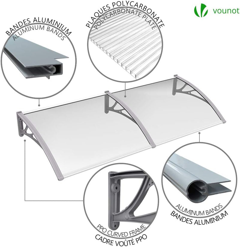 Front Door Canopy Outdoor Awning Rain Shelter