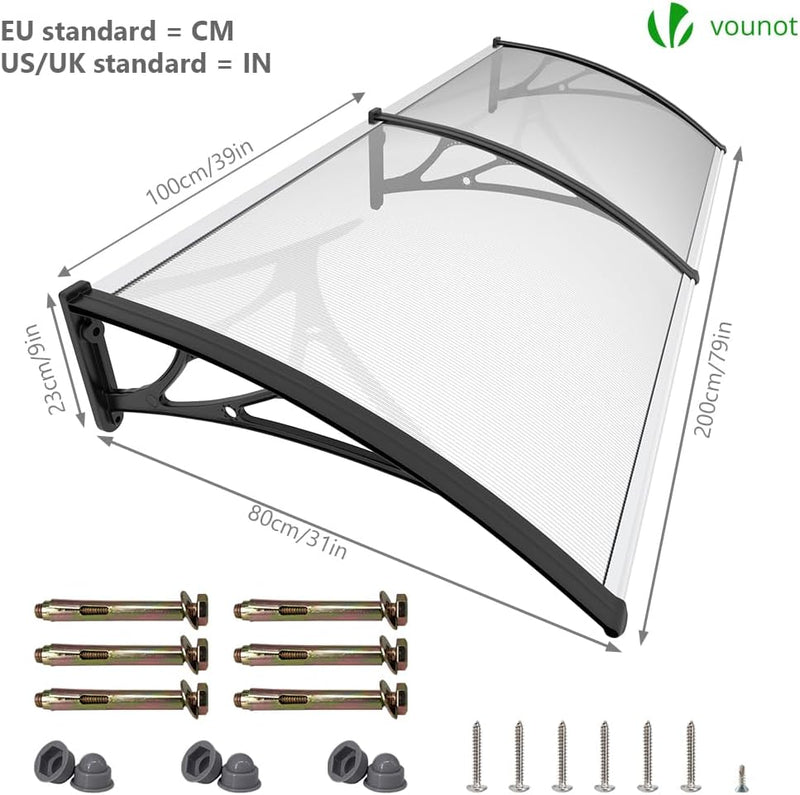 Front Door Canopy Outdoor Awning Rain Shelter