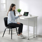 W Folding Mobile Desk 100x58CM with Shelf