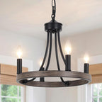 Wagon Wheel Chandelier 8- Ceiling Lights Living Room