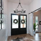 Wagon Wheel Chandelier 8- Ceiling Lights Living Room