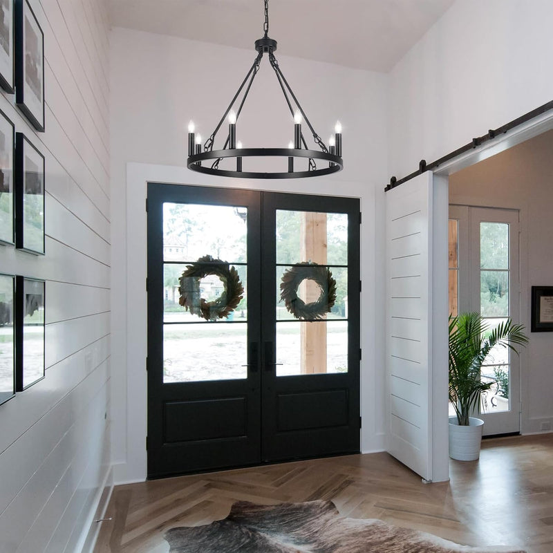 Wagon Wheel Chandelier 8- Ceiling Lights Living Room