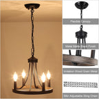 Wagon Wheel Chandelier 8- Ceiling Lights Living Room