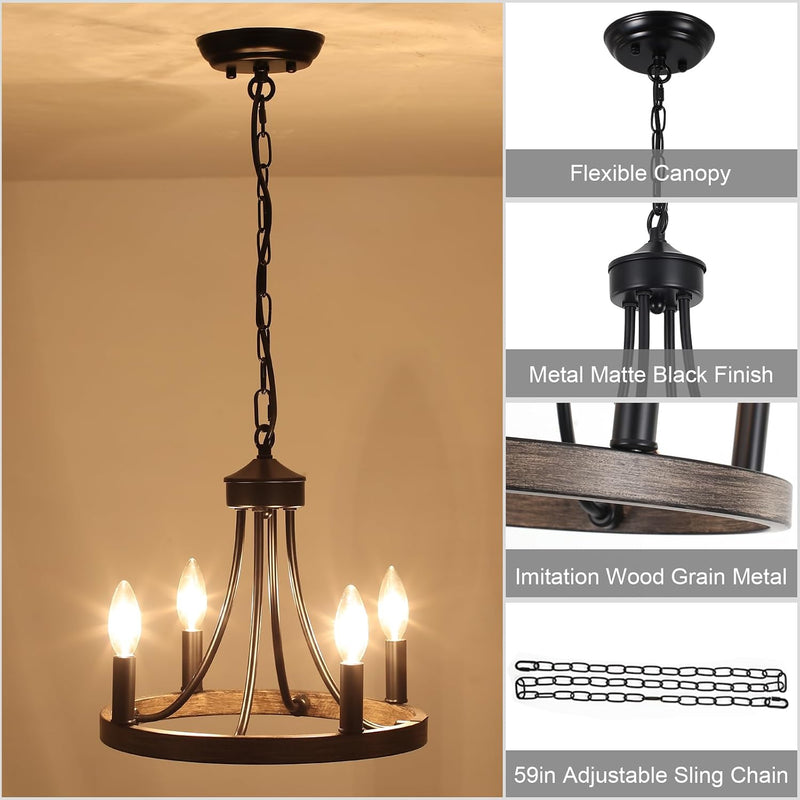 Wagon Wheel Chandelier 8- Ceiling Lights Living Room