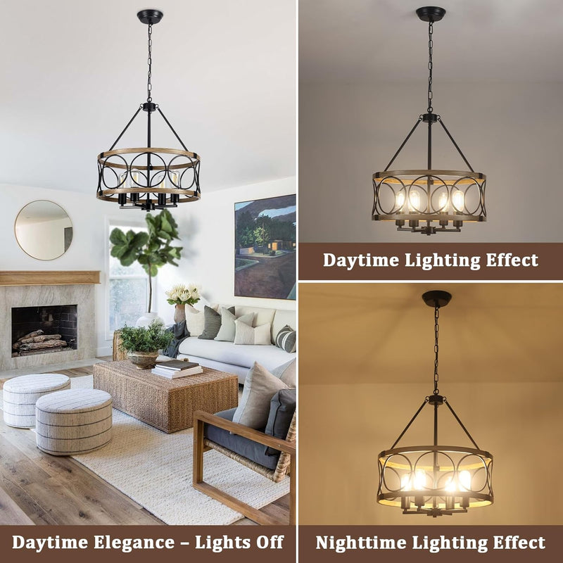 Wagon Wheel Chandelier 8- Ceiling Lights Living Room