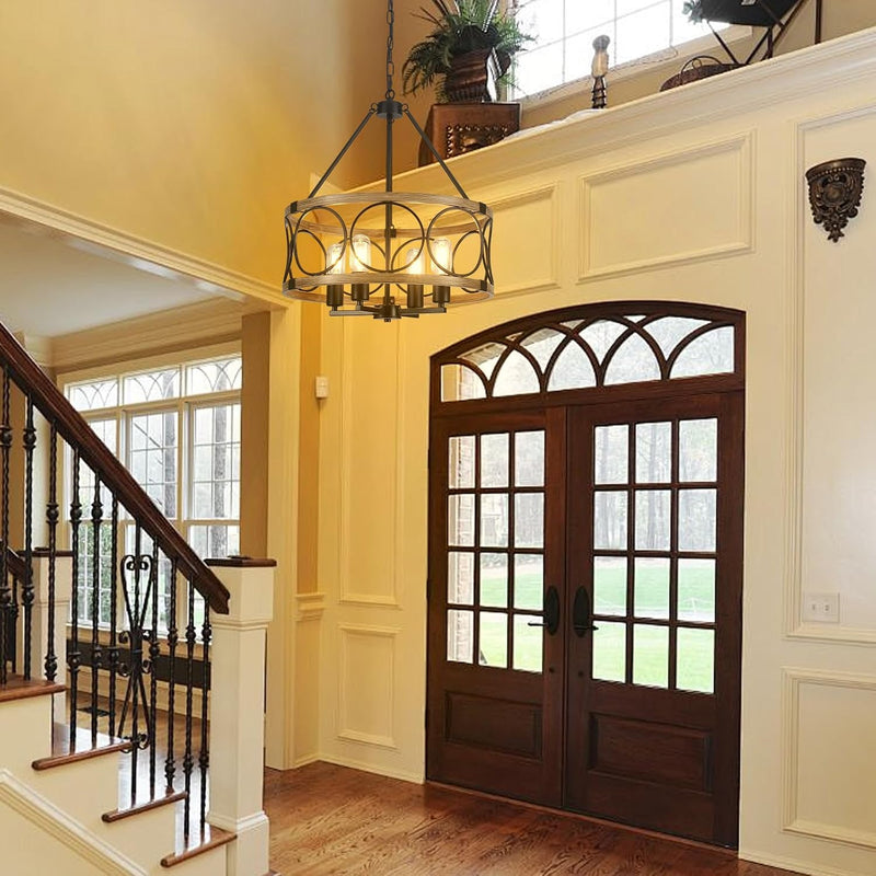Wagon Wheel Chandelier 8- Ceiling Lights Living Room