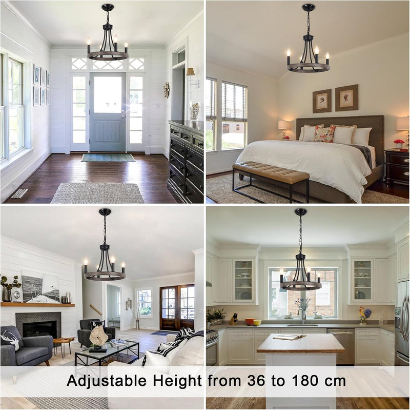 Wagon Wheel Chandelier 8- Ceiling Lights Living Room