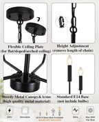 Wagon Wheel Chandeliers Ceiling Light for Living Room